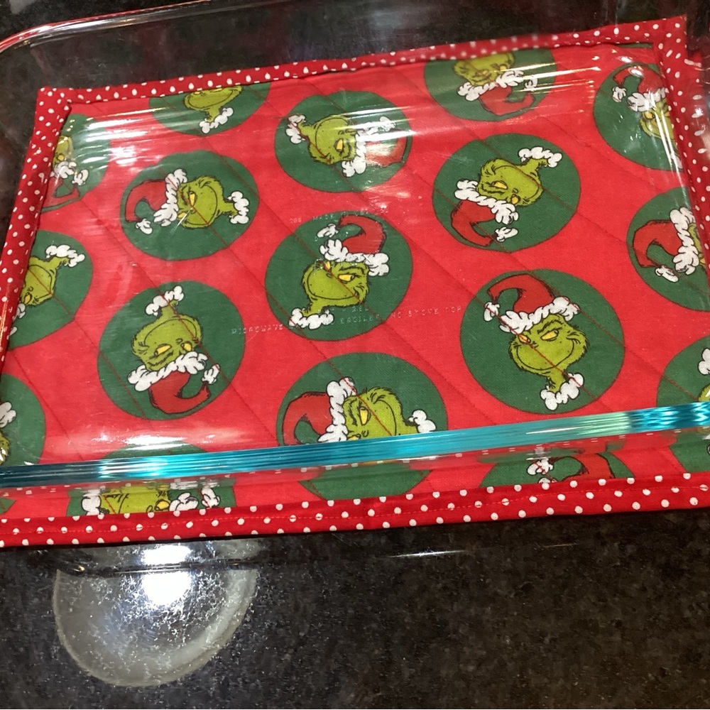 New Handmade Grinch Large Casserole Size Hot Pad
